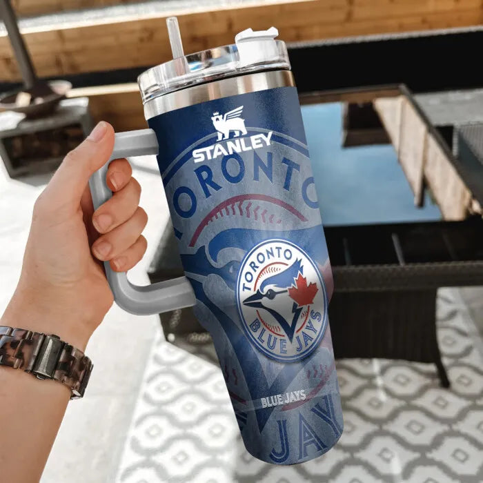 [FLASH SALE] NEW CUSTOMIZED MLB12 TBJ TORONTO BLUE JAYS 40oz TUMBLER