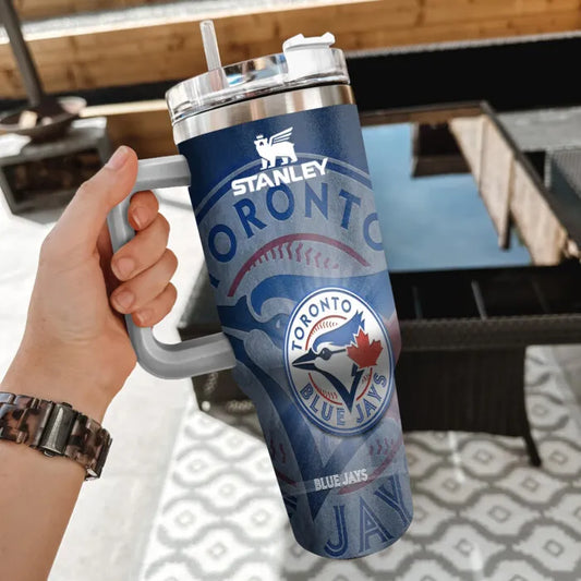 [FLASH SALE] NEW CUSTOMIZED MLB12 TBJ TORONTO BLUE JAYS 40oz TUMBLER