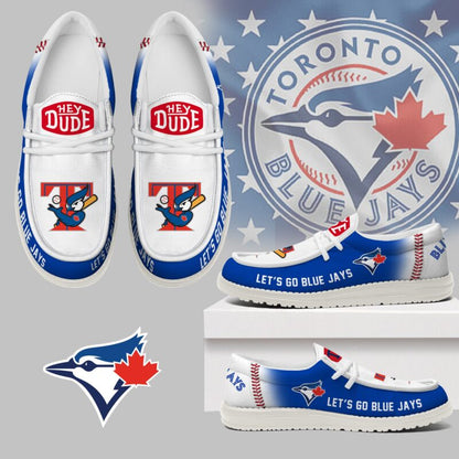 [FLASH SALE] NEW CUSTOMIZED MLB12 TR BLUE JAYS LOAFER SHOES