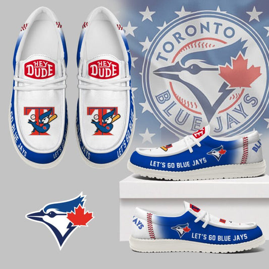 [FLASH SALE] NEW CUSTOMIZED MLB12 TR BLUE JAYS LOAFER SHOES