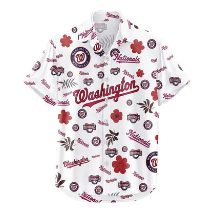[FLASH SALE] NEW CUSTOMIZED MLB28 WNS WASHINGTON NATIONALS UNISEX HAWAIIAN SHIRT & SHORTS SET