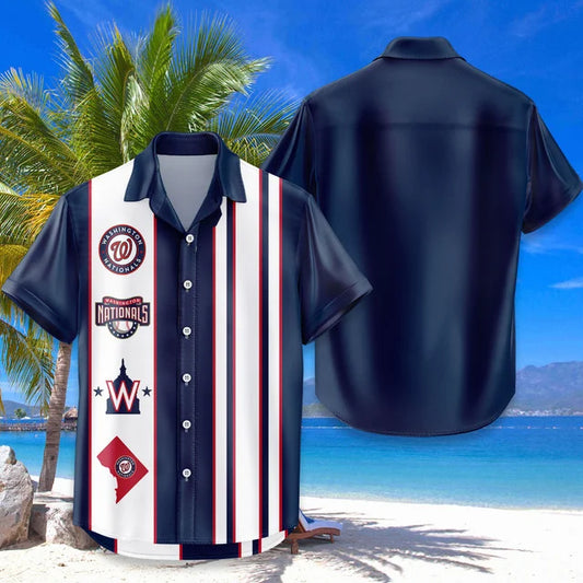 [FLASH SALE] NEW CUSTOMIZED MLB28 WNS WASHINGTON NATIONALS UNISEX HAWAIIAN SHIRT
